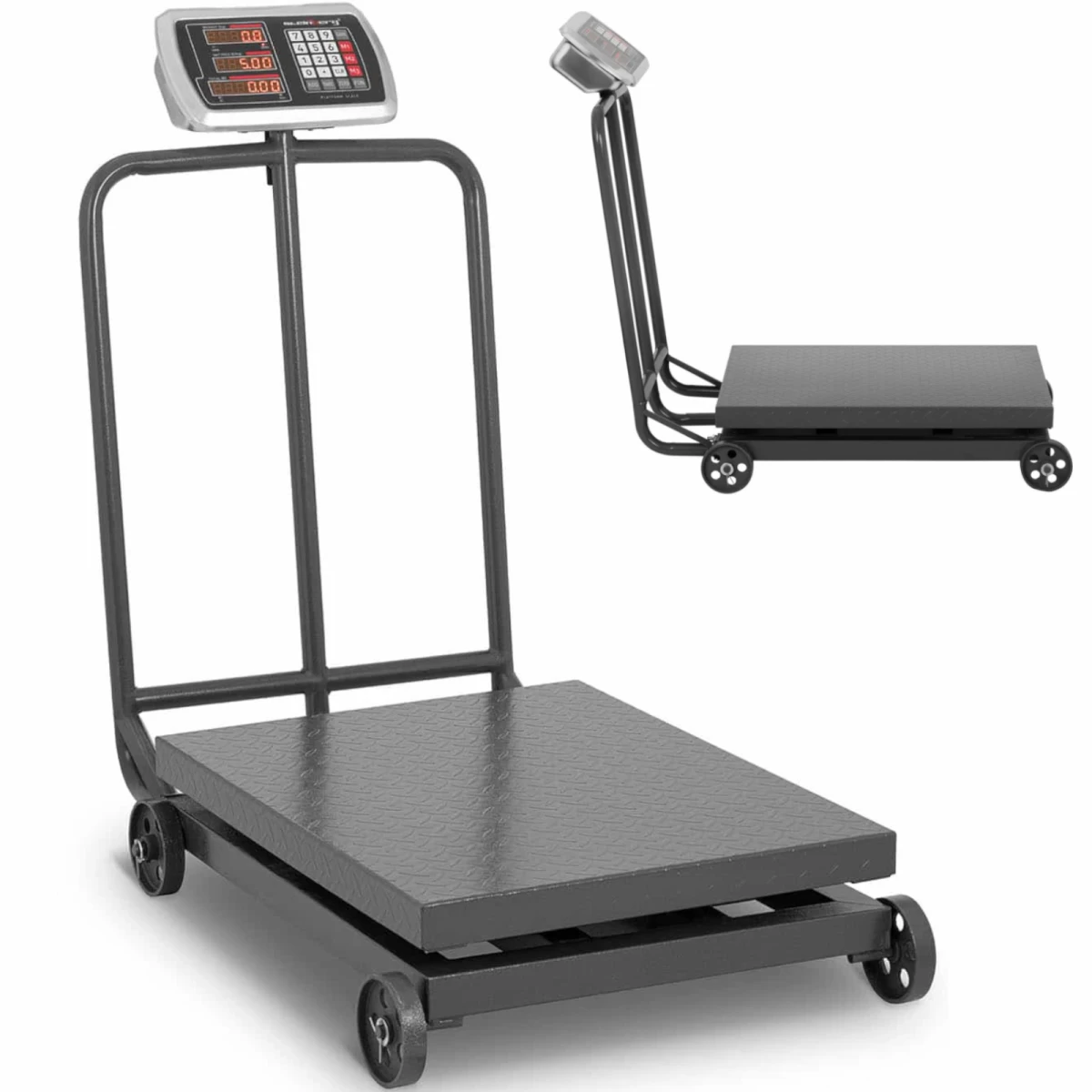 Pramoninės Ratinės Platforminės Svarstyklės 600 Kg / 100 G Lcd Pramoninės Ratinės Platforminės Svarstyklės 600 Kg / 100 G Lcd