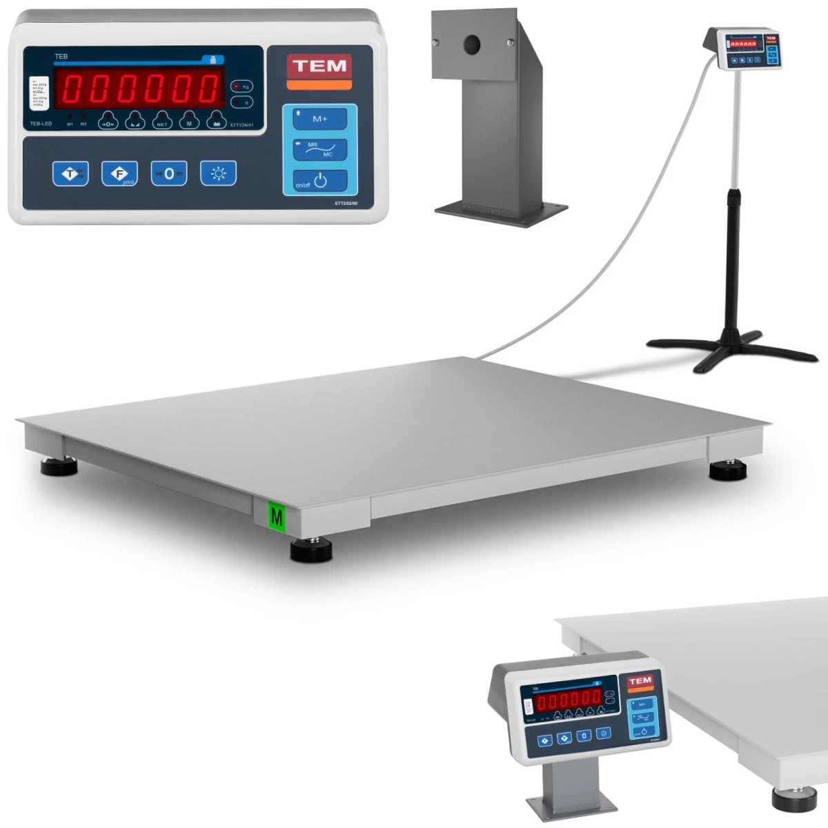 Pramoninių Platforminių Svarstyklių Sąsaja Rs232 600 Kg / 0,2 Kg Led M Legalizacija Pramoninių Platforminių Svarstyklių Sąsaja Rs232 600 Kg / 0,2 Kg Led M Legalizacija