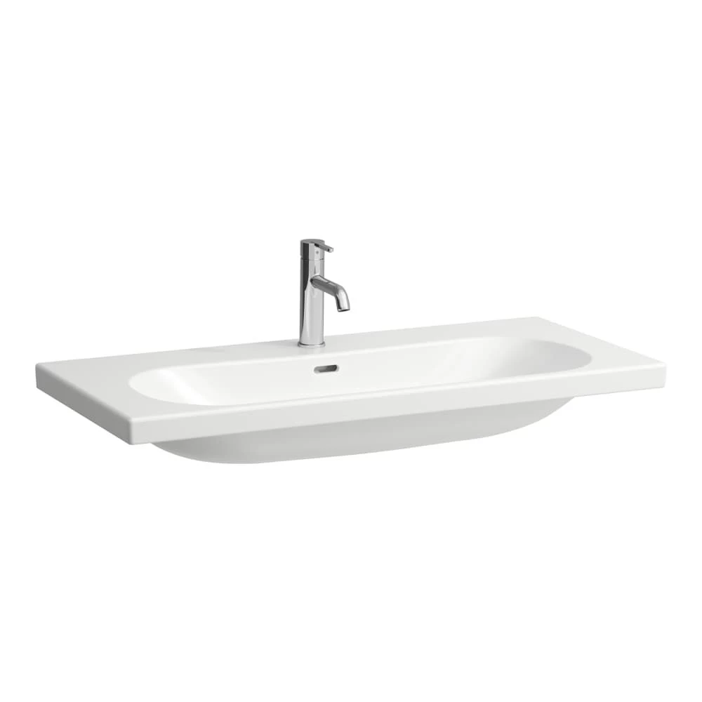 Praustuvas baldinis LUA 100x46 cm, baltas su LCC H8100894001041