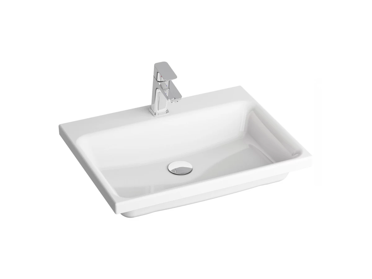 Praustuvas Comfort 60, su skylė maišytuvui ir perpildymui Praustuvas Comfort 60, su skylė maišytuvui ir perpildymui