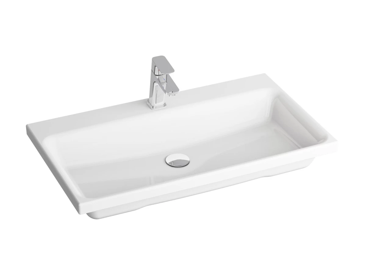 Praustuvas Comfort 80, su skylė maišytuvui ir perpildymui Praustuvas Comfort 80, su skylė maišytuvui ir perpildymui