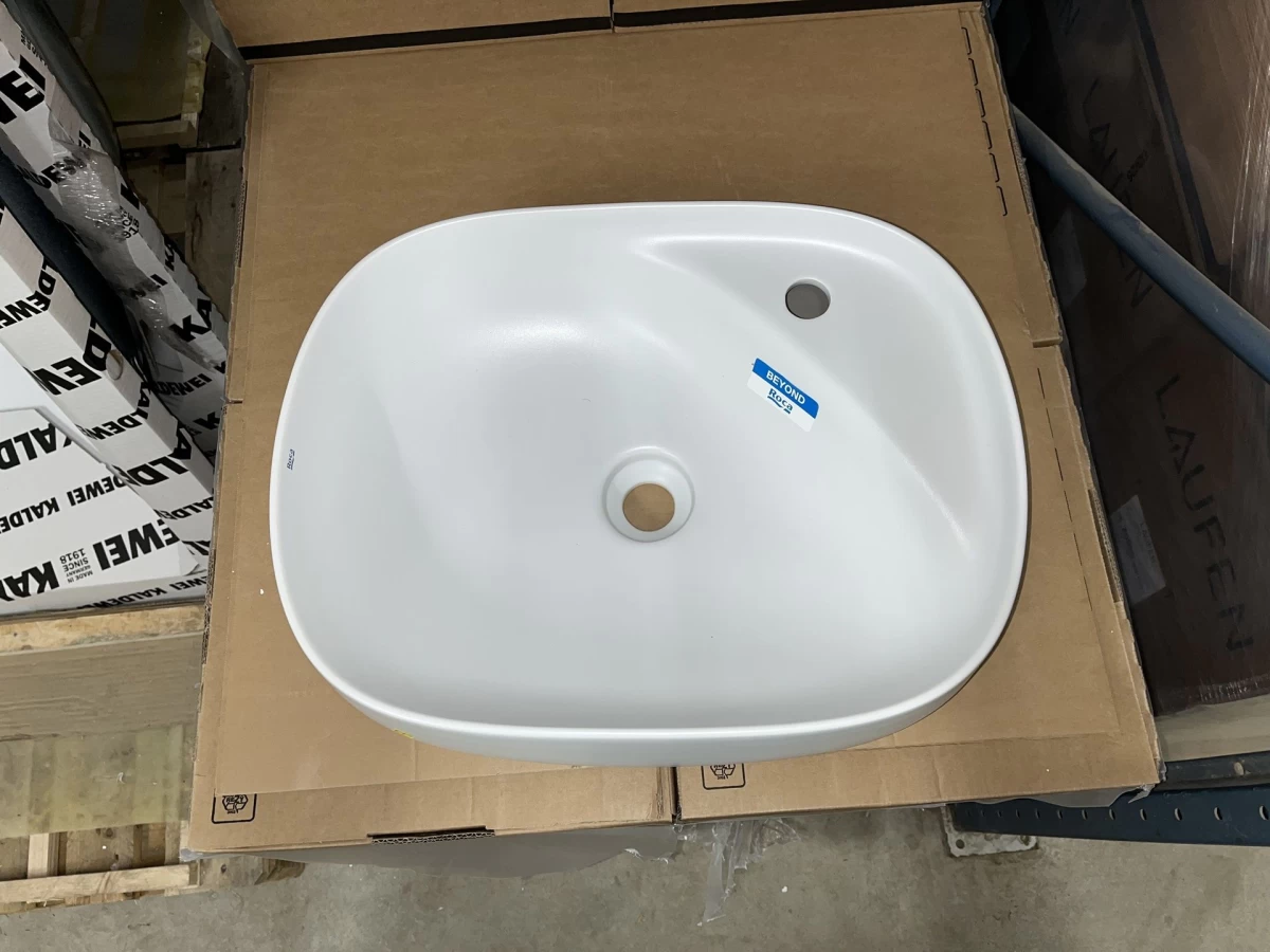 Praustuvas-dubuo BEYOND 585x455x160 mm, su dugno vožtuvu, mat. baltas