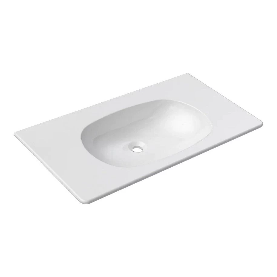 Praustuvas NUDA 900*485 mm su skyle maišytuvui, baltas ND90L