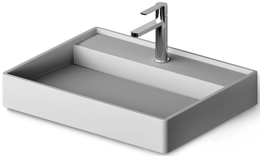 Praustuvas Paa Infinity 600 SilkSTONE® 60x47 cm, matte grey spalva, IINFSM/03