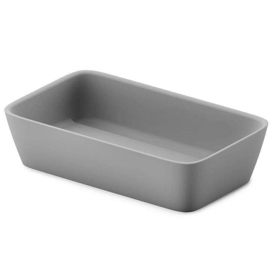 Praustuvas Paa Quadro ON SilkSTONE® 55,5x35,5 cm, matte grey spalva, IQUASON/03