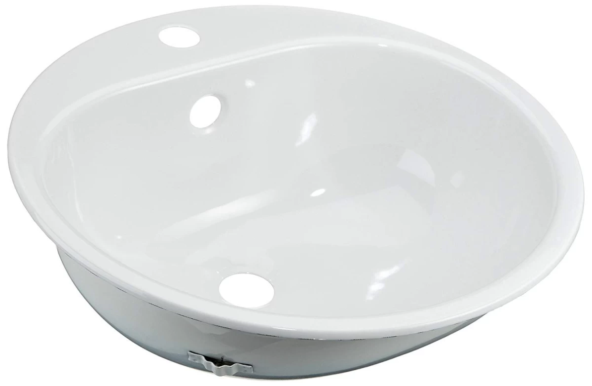Praustuvas plieninis Alape 47,5 cm baltas