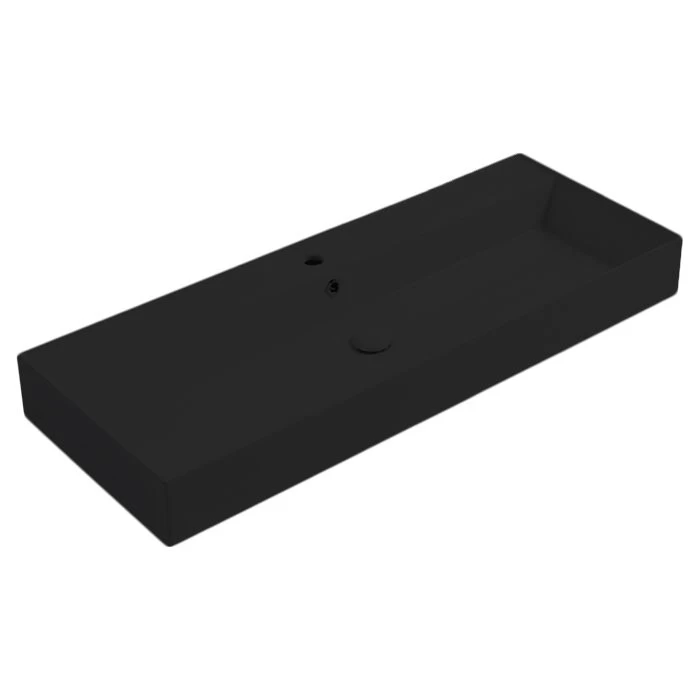 Praustuvas Simas Agile 121x46 cm, juoda matinė, AG121 NERO MATT