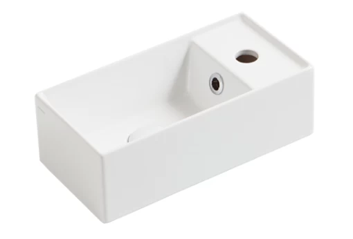 Praustuvas Simas Agile 40x20 cm, balta blizgi, AG20 BIANCO
