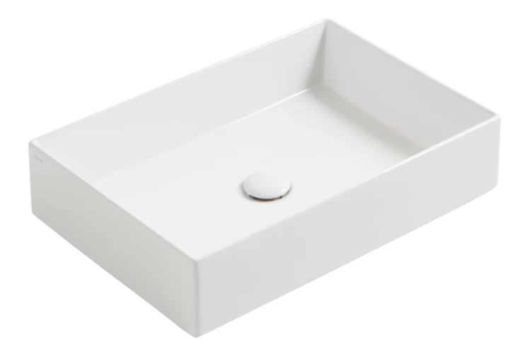 Praustuvas Simas Agile 60x40 cm, balta matinė, AG60 BIANCO MATT