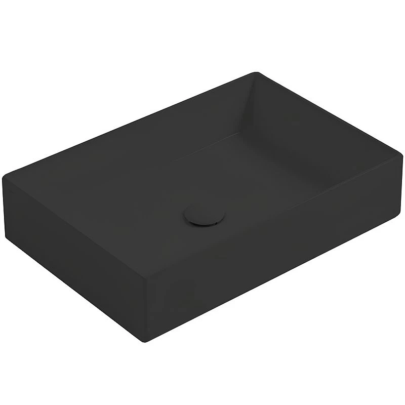 Praustuvas Simas Agile 60x40 cm, juoda matinė, AG60 NERO MATT