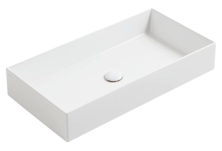Praustuvas Simas Agile 80x40 cm, balta matinė, AG80 BIANCO MATT