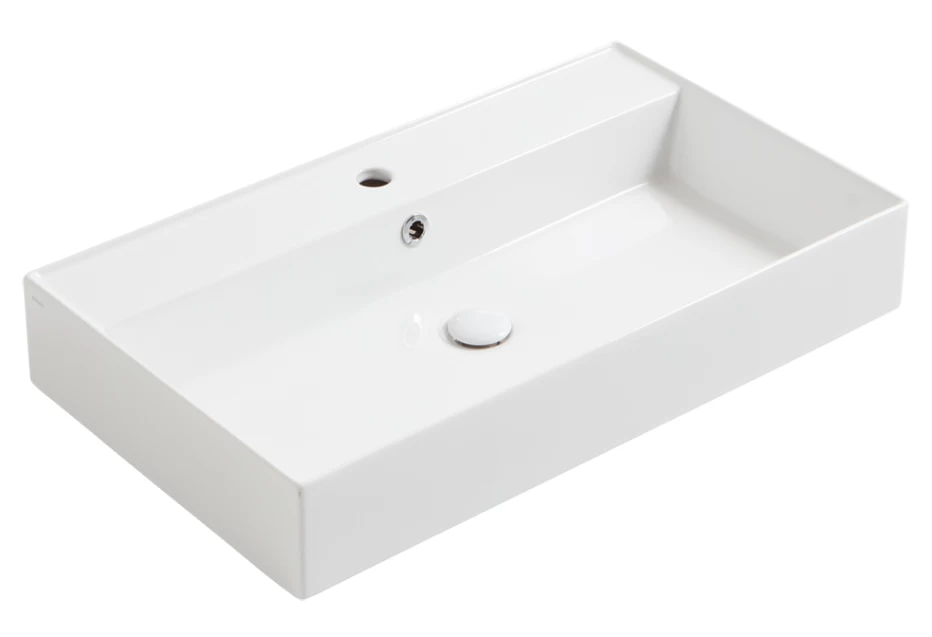 Praustuvas Simas Agile 81x46 cm, balta matinė, AG81 BIANCO MATT