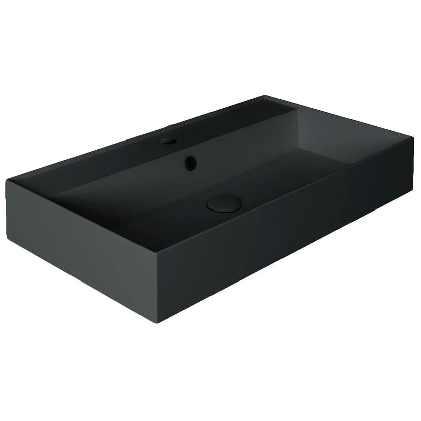 Praustuvas Simas Agile 81x46 cm, juoda matinė, AG81 NERO MATT