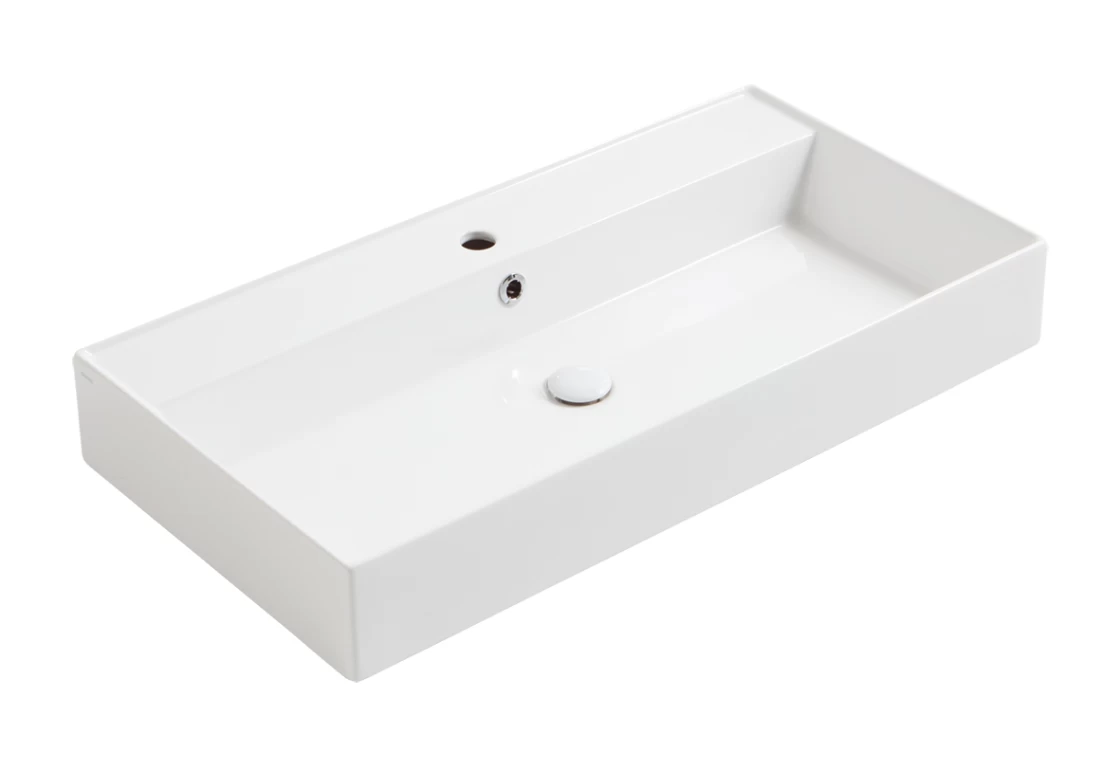 Praustuvas Simas Agile 91x46 cm, balta matinė, AG91 BIANCO MATT