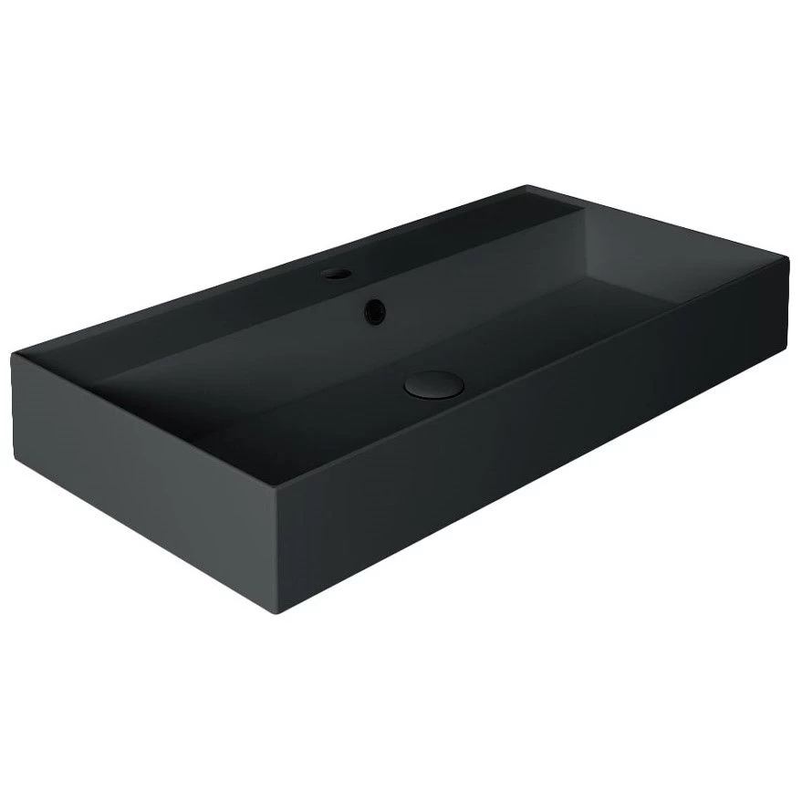 Praustuvas Simas Agile 91x46 cm, juoda matinė, AG91 NERO MATT