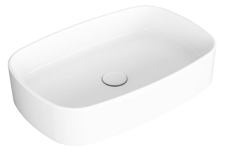 Praustuvas Simas Foriu 60x40 cm, balta blizgi, FO04 BIANCO