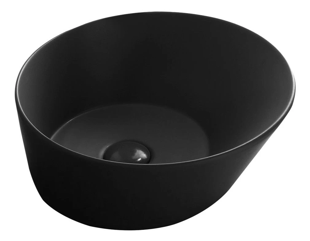 Praustuvas Simas Wave 42x42 cm, juoda matinė, WA01 NERO MATT