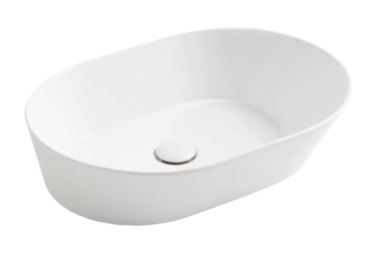 Praustuvas Simas Wave 60x42 cm, balta blizgi, WA02 BIANCO