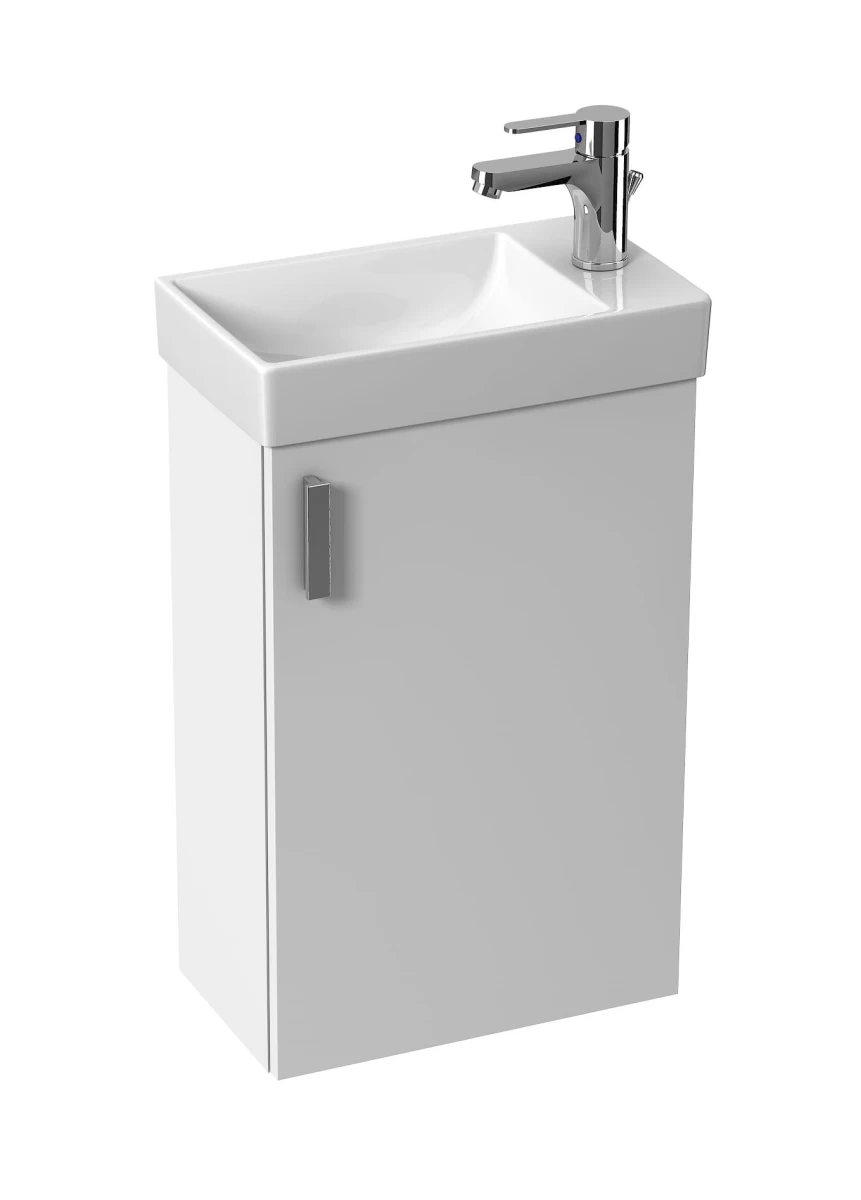 Praustuvas su spintele PETIT 40 cm, balta