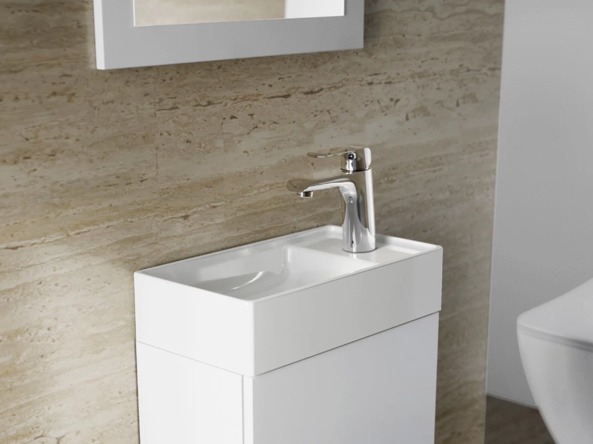 Praustuvas VEDA Slim 400 keraminis, baltas XJX01240000