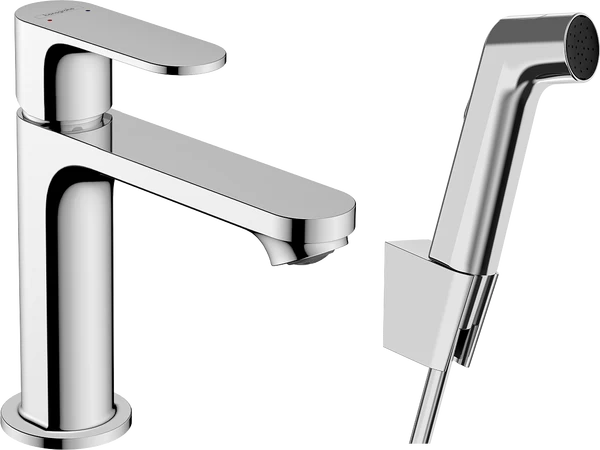 Praustuvo maišytuvas HANSGROHE Rebris S 110 su bidė dušeliu ir 160 cm žarna, chromuotas, 72215000