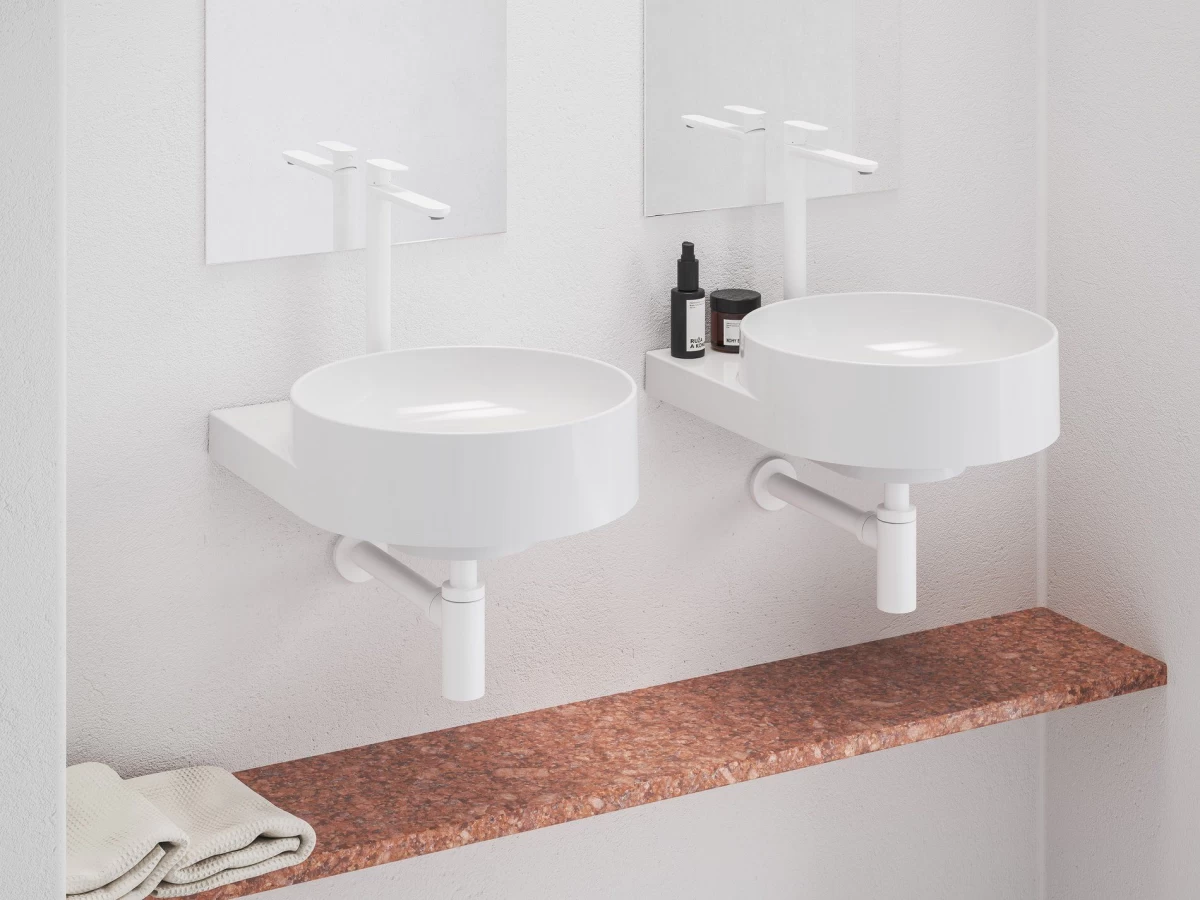 Praustuvo maišytuvas Ravak Eleganta BeCool 335 mm be dugno vožtuvo, White Velvet X070420