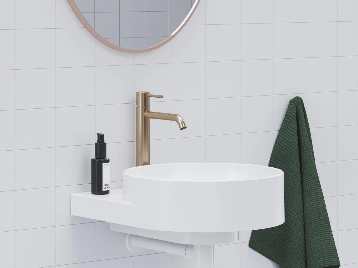 Praustuvo maišytuvas Ravak Espirit 250 mm be dugno vožtuvo, Rose Gold Brushed X070393
