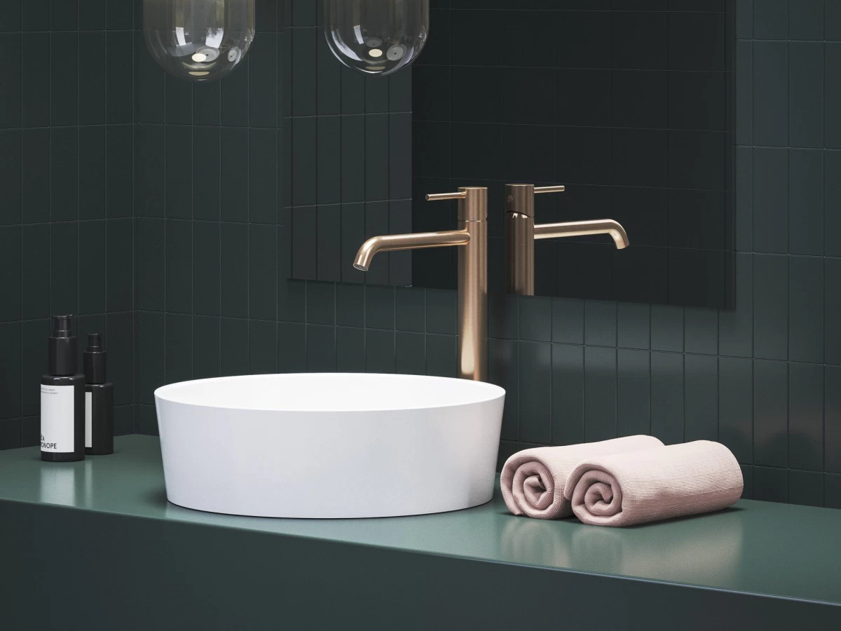 Praustuvo maišytuvas Ravak Espirit 340 mm be dugno vožtuvo, Rose Gold Brushed X070348