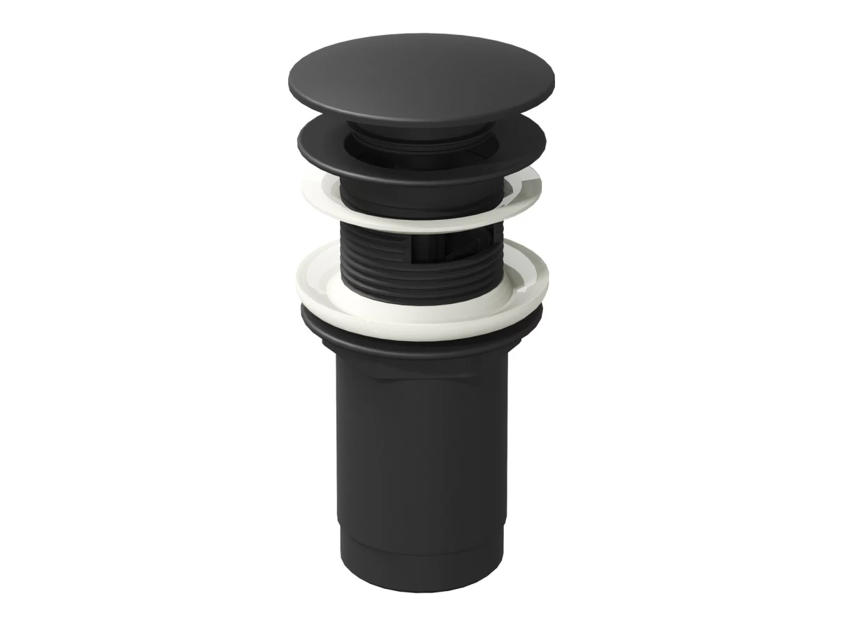 Praustuvo sifono galvutė ClickClack, juoda Praustuvo sifono galvutė ClickClack, juoda