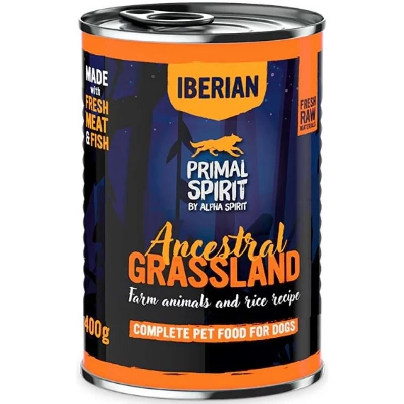 PRIMAL Iberian Ancestral Grassland konservas šunims 400g (6), PRIMD060007812