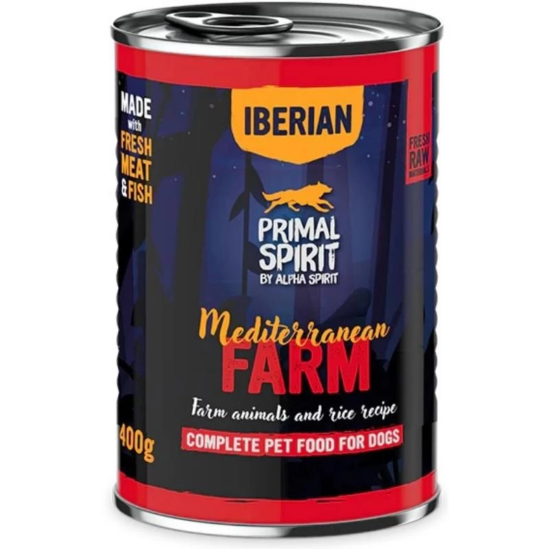 PRIMAL Iberian Mediterranean Farm konservas šunims 400g (6), PRIMD060007512
