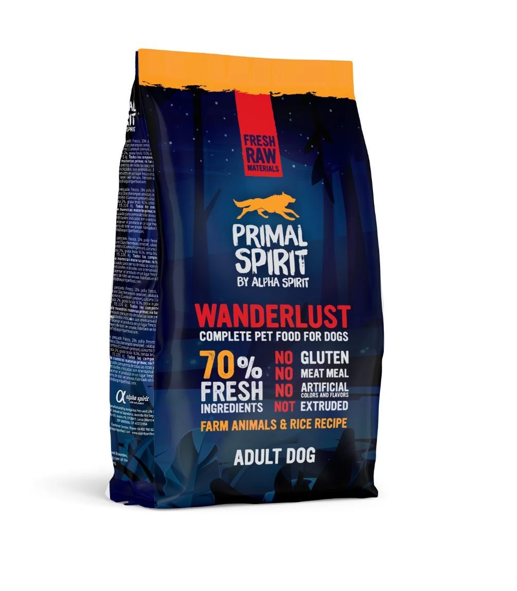 PRIMAL Wanderlust Adult Dog drėgnas pašaras šunims 1kg, PRIM0101