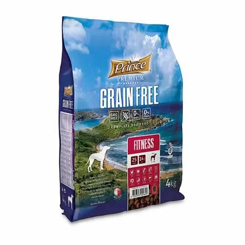 PRINCE Grain Free Fitnes sausas ėdalas be grūdų suaugusiems vidutinių ir didelių veislių šunims vištiena/žuvis 4kg