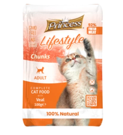 PRINCESS Lifestyle šlapias ėdalas katėms su veršiena 100g