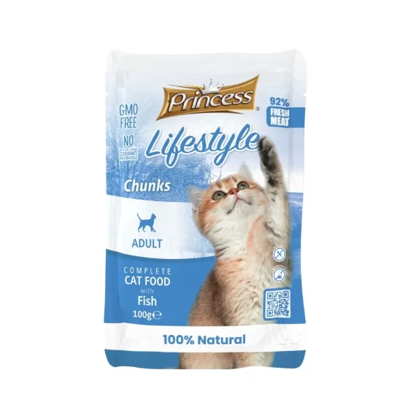 PRINCESS Lifestyle šlapias ėdalas katėms su žuvimi 100g