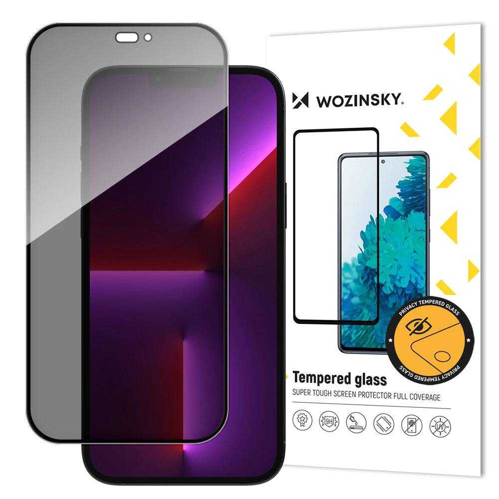 Privatumo Stiklas Su iphone 15 Plus šnipinėjimo Filtru, Juodas