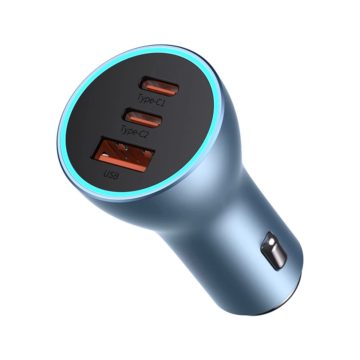 Pro Usb-a + 2x Usb-c 65w Qc4.0 Automobilinis įkroviklis - Mėlynas
