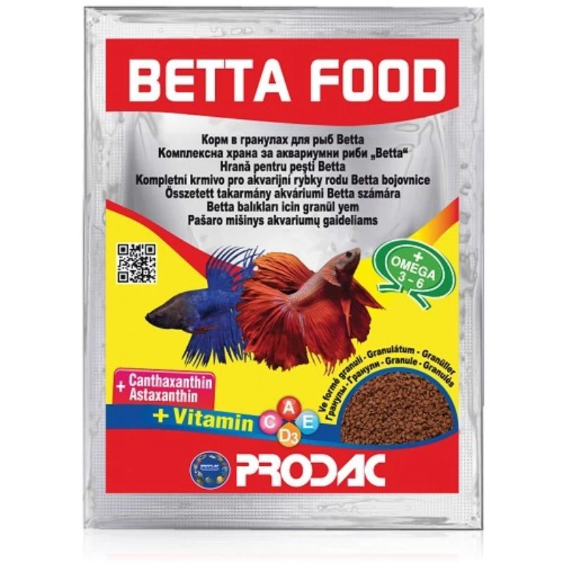 PRODAC BETTA FOOD granulės gaideliams 12g (24), BF12