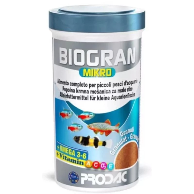 PRODAC BIOGRAN MIKRO pašaras žuvims 100ml 50g, BK100.1