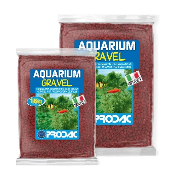 PRODAC Gruntas akvariumui raudonas 2-3mm 1kg, Q9KG1