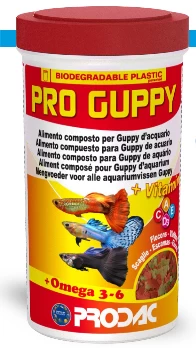 PRODAC PRO GUPPY smulkūs dribsniai gupijoms 100ml 20g, PG100.1
