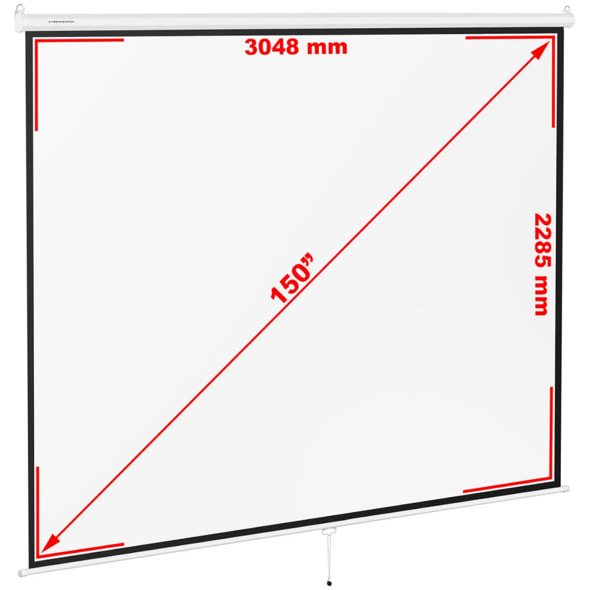 Projektoriaus Ekranas Pusiau Automatinis Sieninis Lubinis Matinis Baltas 150'' 312,8x239 Cm 4:3 Projektoriaus Ekranas Pusiau Automatinis Sieninis Lubinis Matinis Baltas 150'' 312,8x239 Cm 4:3