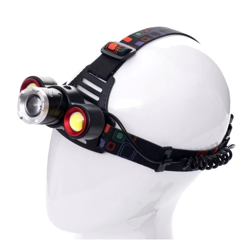 Prožektorius T6LED ant galvos, įkraunamas KD1245