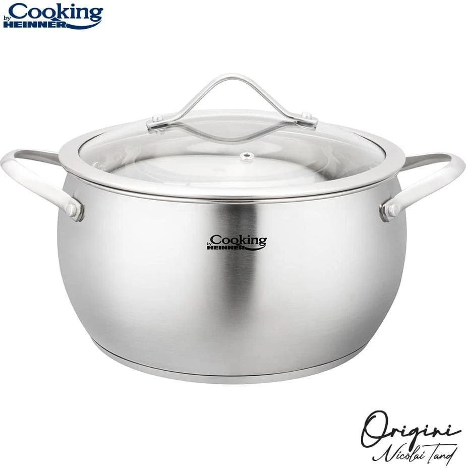 Puodas nerūdijančio plieno su teflono danga 4.3L 22x11.5cm HR-RW-T043 HEINNER