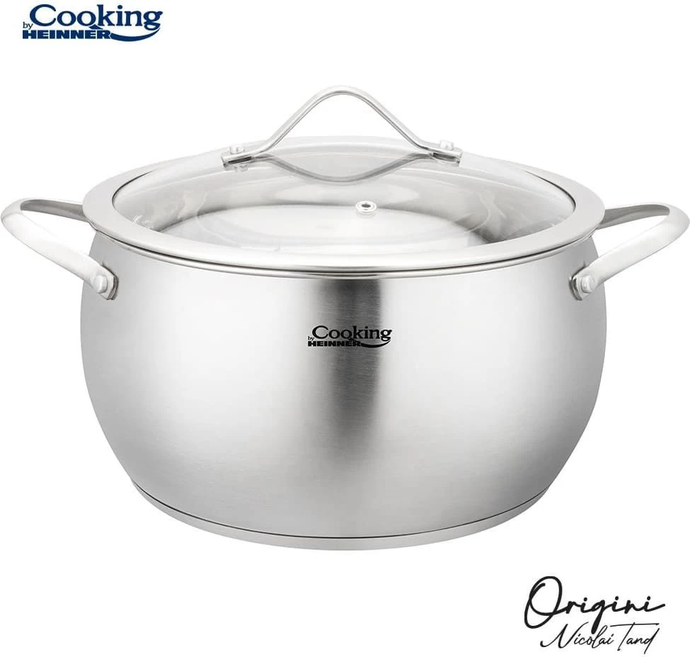 Puodas nerūdijančio plieno su teflono danga 6L 24x13.5cm HR-RW-T06 HEINNER