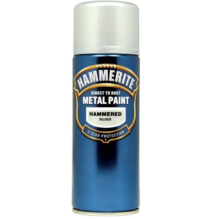 Purškiami apsauginiai metalo dažai HAMMERITE Smooth, 400ml sidabrinė sp. Purškiami apsauginiai metalo dažai HAMMERITE Smooth, 400ml sidabrinė sp.