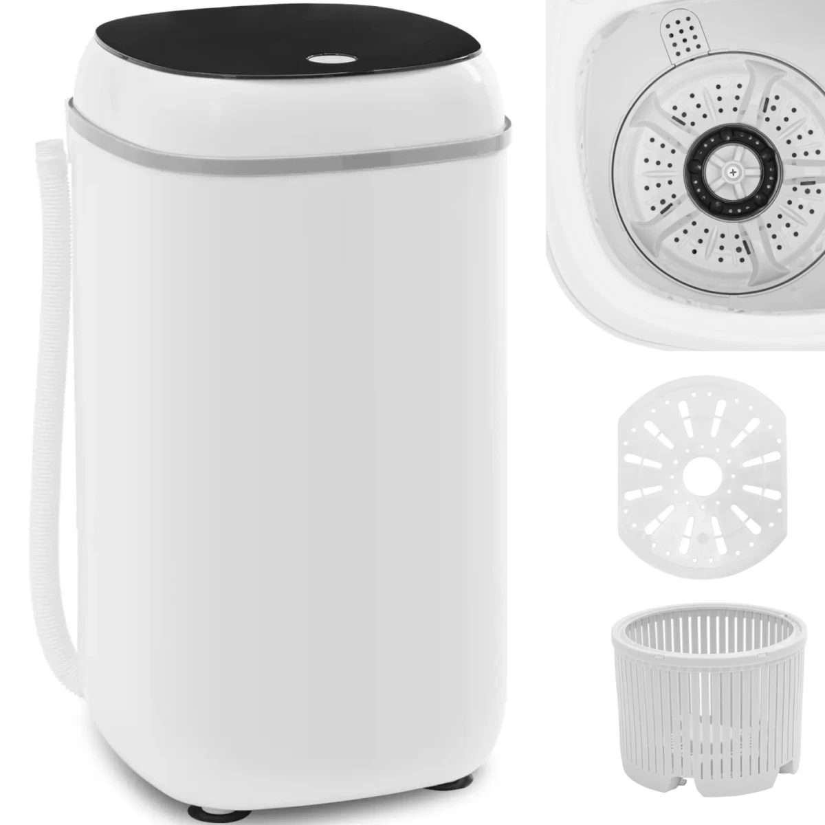 Pusiau Automatinė Mini Skalbyklė Su Sukimo Ciklu 4,5 Kg 260 W