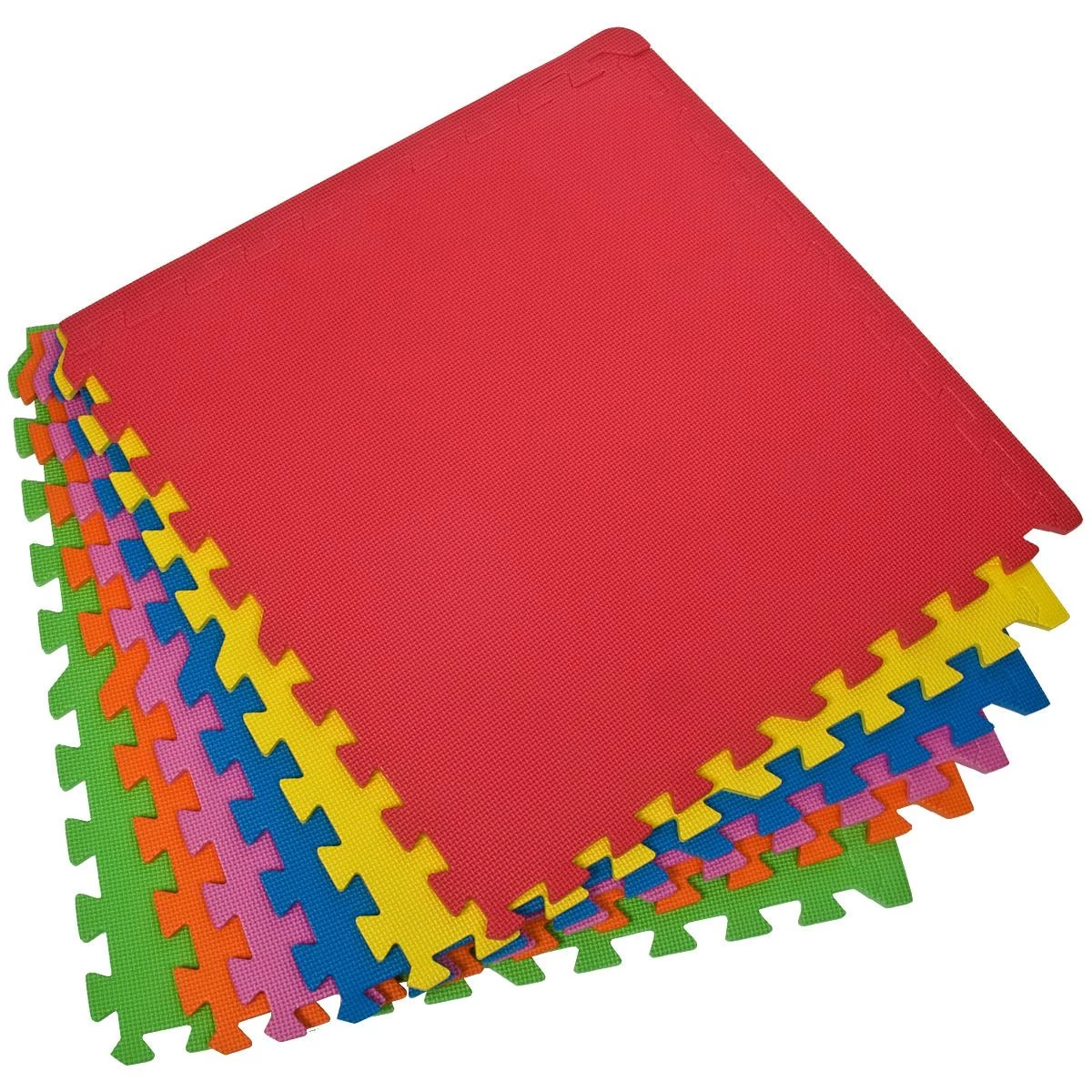 Putplasčio Dėlionės Kilimėlis Eva 60x60 Kpl. 6 Vnt. 10 Mm Enero Mišrios Spalvos