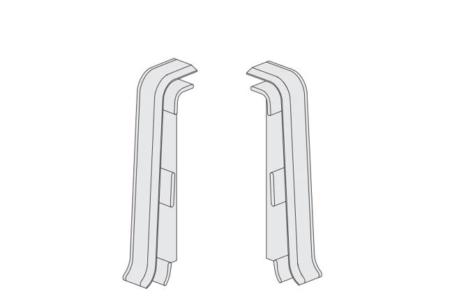 PVC UŽBAIGIMAS ESQUERO GRINDJUOSTEI (PAK.-2VNT) 604 BIANCO PLATANAS