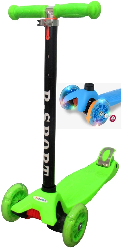 r-sport H1 Green Balance Scooter Led šviečiantys Ratai